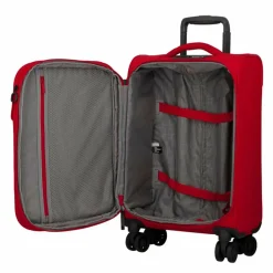 Jump Weichgepäck Kabinengepäck|4-Rollen Kabinentrolleys<Monthélys 4 Rollen Kabinentrolley 55 cm mit Dehnfalte red