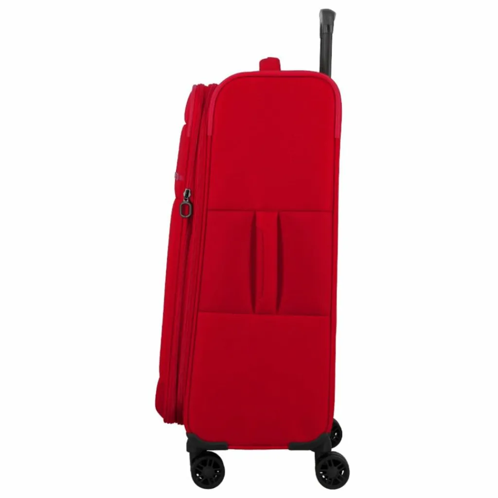 Jump Weichgepäck|4-Rollen Koffer<Monthélys 4 Rollen Trolley 67 cm mit Dehnfalte red