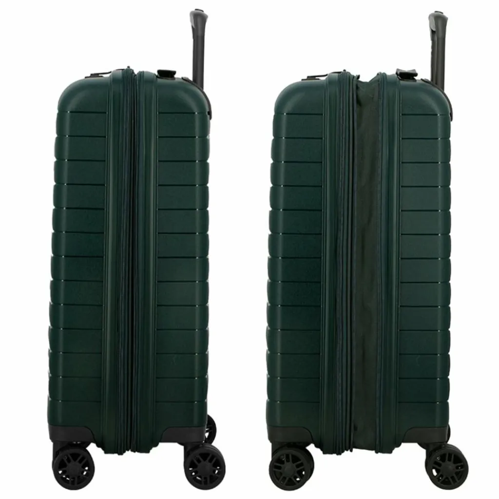 Jump Hartgepäck Kabinengepäck|4-Rollen Kabinentrolleys<Striper 4 Rollen Kabinentrolley 55 cm mit Dehnfalte dark green