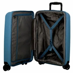 Jump 4-Rollen Koffer|Hartgepäck<Striper 4 Rollen Trolley 68 cm mit Dehnfalte blue