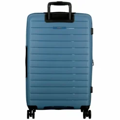 Jump 4-Rollen Koffer|Hartgepäck<Striper 4 Rollen Trolley 77 cm mit Dehnfalte blue