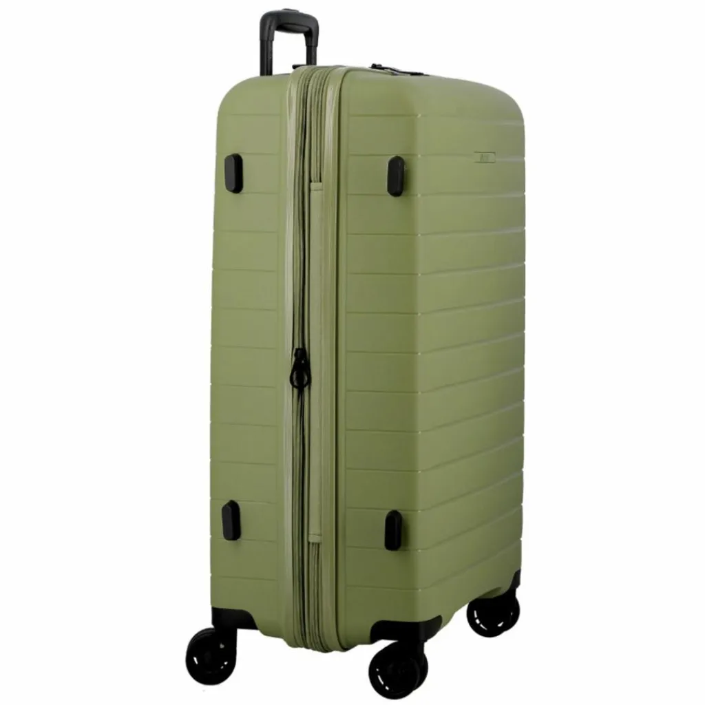 Jump 4-Rollen Koffer|Hartgepäck<Striper 4 Rollen Trolley 68 cm mit Dehnfalte light green