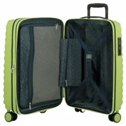 Jump Hartgepäck Kabinengepäck|4-Rollen Kabinentrolleys<Xwave 4 Rollen Kabinentrolley 55 cm mit Dehnfalte lime