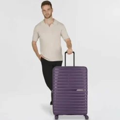 Jump Hartgepäck|4-Rollen Koffer<Xwave 4 Rollen Trolley 76 cm mit Dehnfalte violet