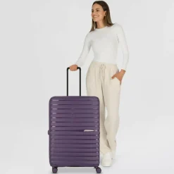 Jump Hartgepäck|4-Rollen Koffer<Xwave 4 Rollen Trolley 76 cm mit Dehnfalte violet