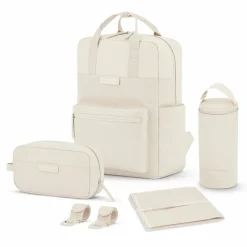 Kapten & Son Wickeltaschen<Bergen Wickelrucksack Set 4 tlg. Laptopfach sandstone