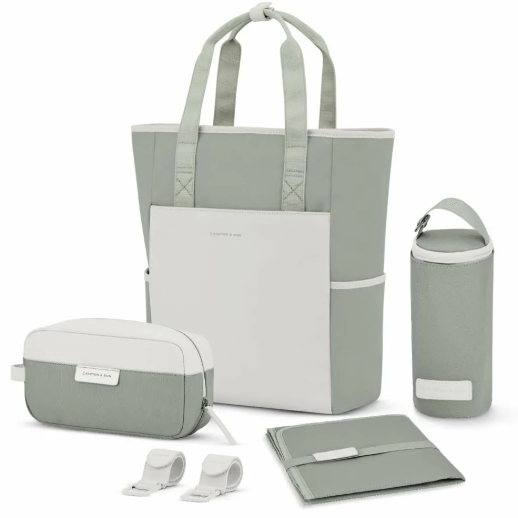 Kapten & Son Wickelrucksäcke<Lindby Wickeltaschenset 4 tlg. Laptopfach muted sage