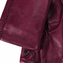 Outlet Kessler Oda Cashmere Handschuhe Leder bordeaux