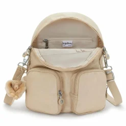 Sale Kipling Basic Plus Firefly Up City Rucksack 31 cm sparkled beige