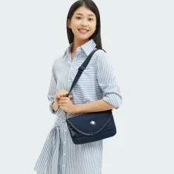 Clearance Kipling Elevated Jacquard Aras Up Umhängetasche 25 cm night ocean jacquard