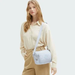 Discount Kipling K.Quilt Abanu Zip Umhängetasche M 24 cm water blue quilt