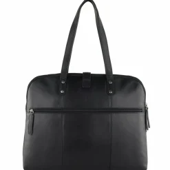 Outlet Klondike 1896 Gold Charles Aktentasche Leder 37 cm Laptopfach schwarz