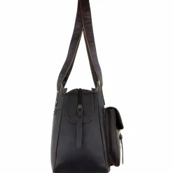 Hot Klondike 1896 Rush Zoe Schultertasche Leder 26 cm dunkelbraun