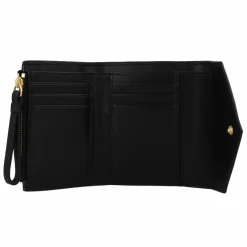 Lacoste Damengeldbörsen Querformat<Core Essentials Crocodelle Geldbörse Leder 11.5 cm noir