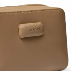 Hot Lacoste LG Casual Umhängetasche S Leder 20.5 cm tan