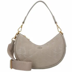 Outlet Lacoste Maheki Schultertasche Leder 24 cm simply taupe