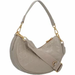 Outlet Lacoste Maheki Schultertasche Leder 24 cm simply taupe