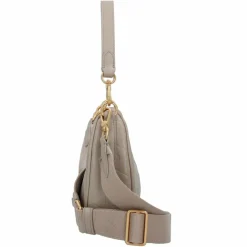 Outlet Lacoste Maheki Schultertasche Leder 24 cm simply taupe