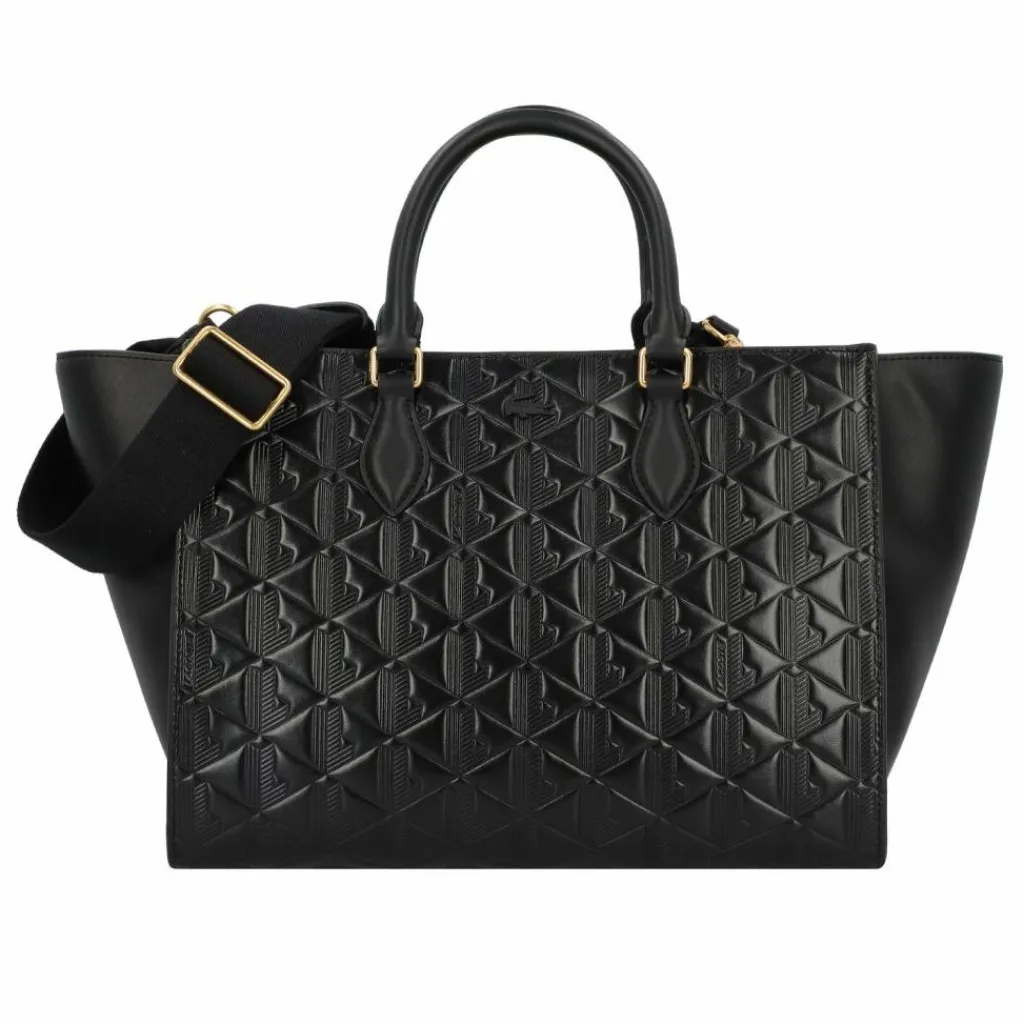 Discount Lacoste Maheki Shopper Tasche Leder 43 cm noir