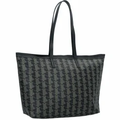Discount Lacoste Monogram Zely Shopper Tasche 37 cm mono noir beige
