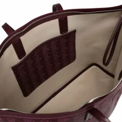 Lacoste Monogram Zely Shopper Tasche 37 cm mono winetasting damson