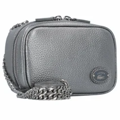 Best Lacoste Origin Croc Umhängetasche Leder 16 cm gunmetal