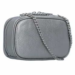 Best Lacoste Origin Croc Umhängetasche Leder 16 cm gunmetal