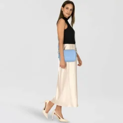 Lancaster Umhängetaschen<Milano AMA Umhängetasche Leder 21 cm bleuciel