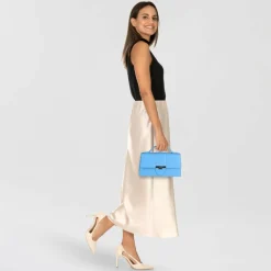 Sale Lancaster Paris Ily Handtasche M Leder 23 cm bleuatoll