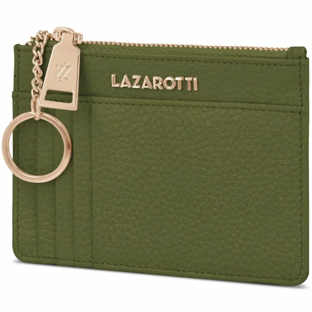 Best Lazarotti Bologna Leather Schlüsseletui Leder 11,5 cm mit Air Tag Fach olive