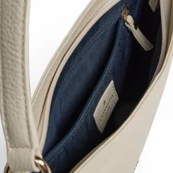 Lazarotti Bologna Leather Schultertasche Leder 27 cm cream