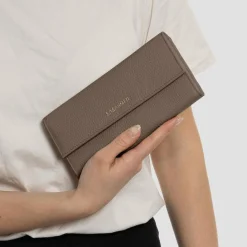 Lazarotti Damengeldbörsen Querformat<Bologna Leather Geldbörse Leder 19 cm taupe