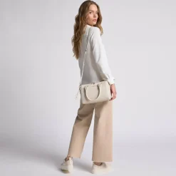 Clearance Lazarotti Bologna Leather Handtasche Leder 26 cm cream