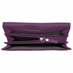 Sale Lazarotti Bologna Leather Geldbörse Leder 19 cm purple