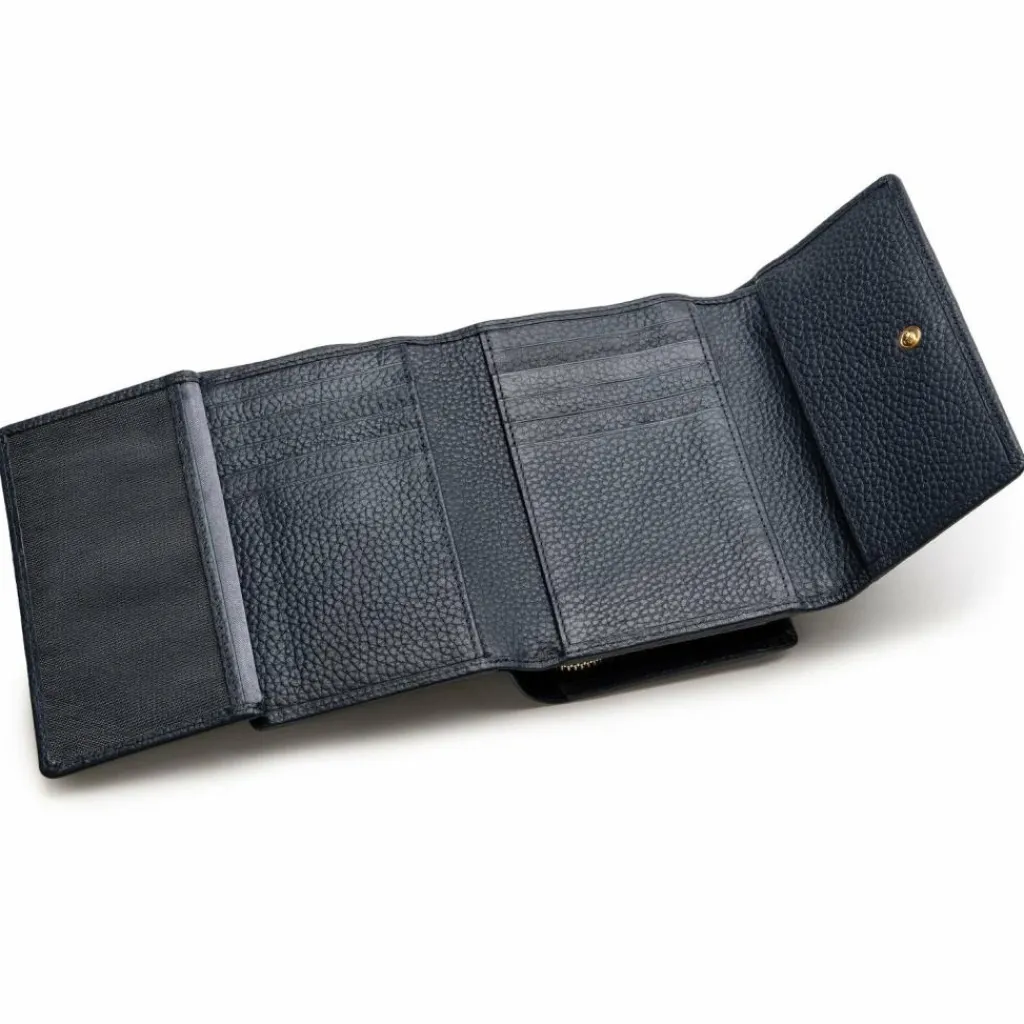 Lazarotti Damengeldbörsen Querformat<Bologna Leather Geldbörse Leder 14 cm navy