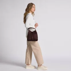 Lazarotti Schultertaschen|Henkeltaschen<Bologna Leather Beuteltasche Leder 25 cm burgundy