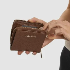 Sale Lazarotti Bologna Leather Geldbörse Leder 10 cm brown