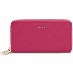 Sale Lazarotti Bologna Leather Geldbörse RFID Schutz Leder 20 cm hot pink