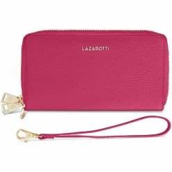 Sale Lazarotti Bologna Leather Geldbörse RFID Schutz Leder 20 cm hot pink