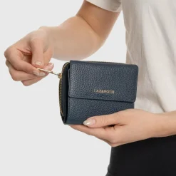 Online Lazarotti Bologna Leather Geldbörse Leder 12 cm navy