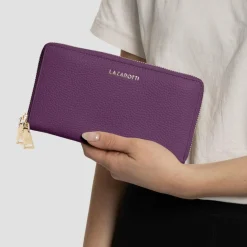 Lazarotti Damengeldbörsen Querformat<Bologna Leather Geldbörse RFID Schutz Leder 20 cm purple