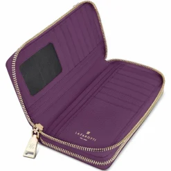 Lazarotti Damengeldbörsen Querformat<Bologna Leather Geldbörse RFID Schutz Leder 20 cm purple
