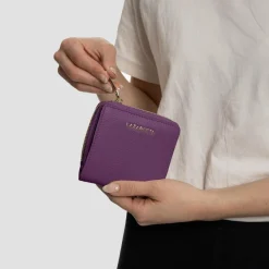 Online Lazarotti Bologna Leather Geldbörse Leder 10 cm purple