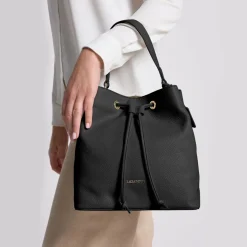 Lazarotti Schultertaschen|Henkeltaschen<Bologna Leather Beuteltasche Leder 25 cm black