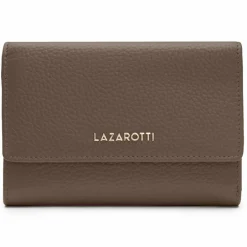 Lazarotti Damengeldbörsen Querformat<Bologna Leather Geldbörse Leder 14 cm taupe