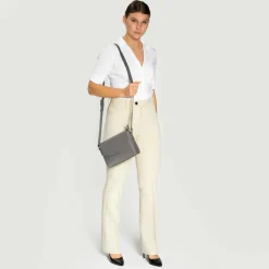 Lazarotti Umhängetaschen<Bologna Leather Umhängetasche Leder 22 cm grey