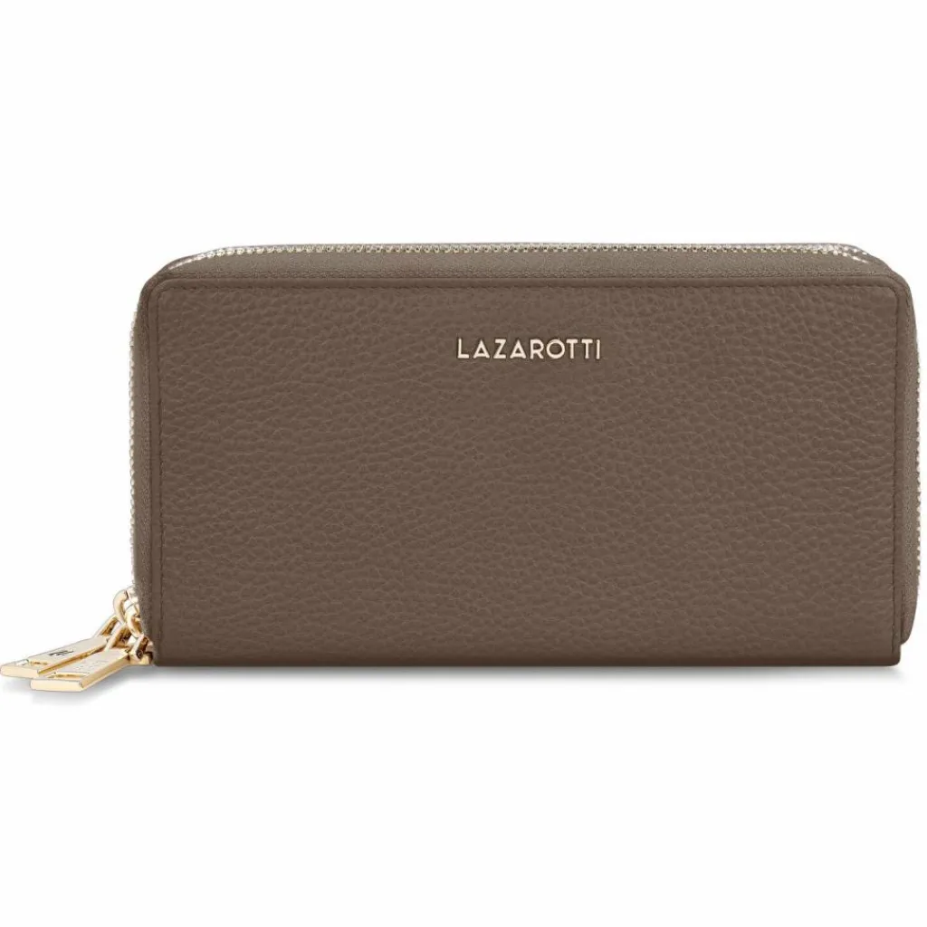 Lazarotti Damengeldbörsen Querformat<Bologna Leather Geldbörse RFID Schutz Leder 20 cm taupe