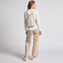 Sale Lazarotti Bologna Leather City Rucksack Leder 27 cm cream