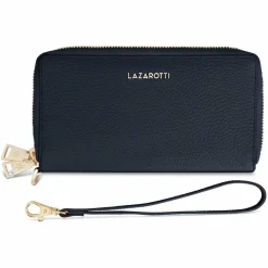 Lazarotti Damengeldbörsen Querformat<Bologna Leather Geldbörse RFID Schutz Leder 20 cm navy