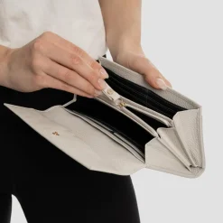 Lazarotti Damengeldbörsen Querformat<Bologna Leather Geldbörse Leder 19 cm cream